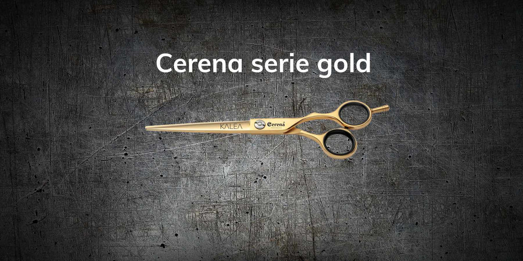 Die Abbildung zeigt die Kategorie der Cerena Serie gold Haarscheren