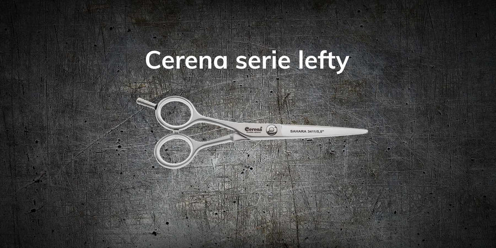 Die Abbildung zeigt die Kategorie der Cerena Serie lefty / Linkshand Haarscheren